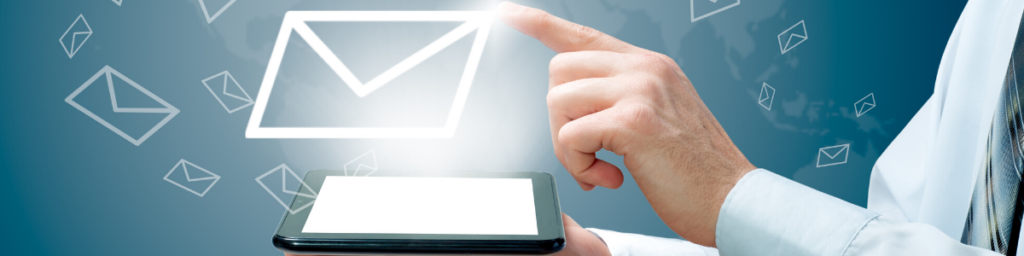 emails on a tablet