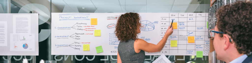female-coach-explaining-project-management-studies-over-glass-wall