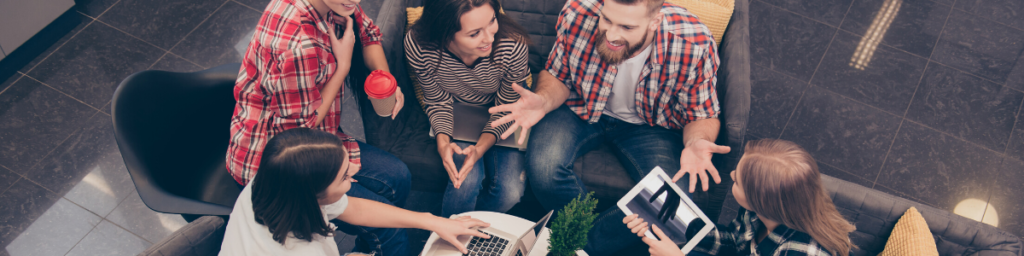 freelancers gathering in a meetup