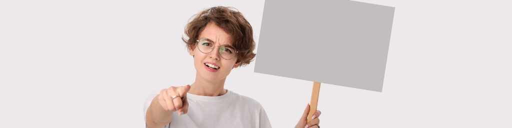 female-holding-empty-signboard