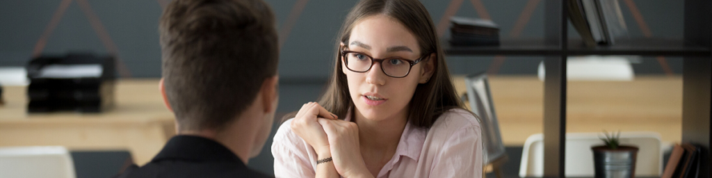 job applicant undergoing interview