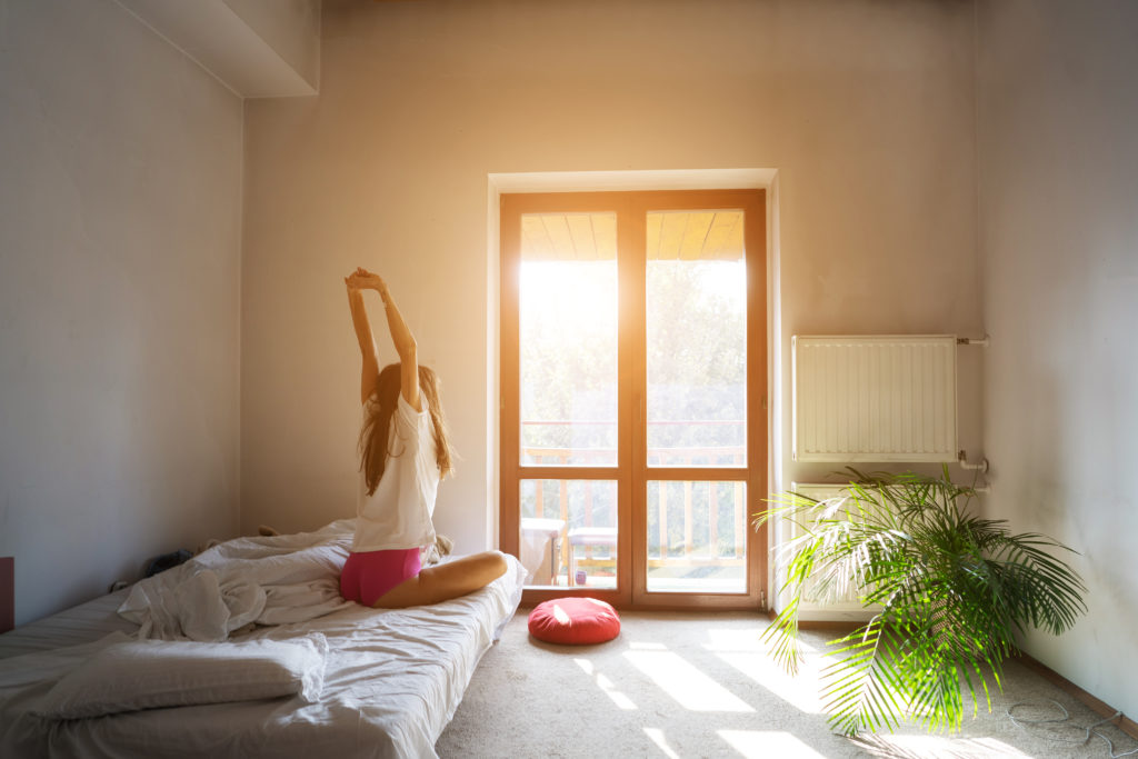 get monday motivation by stretching in the morning