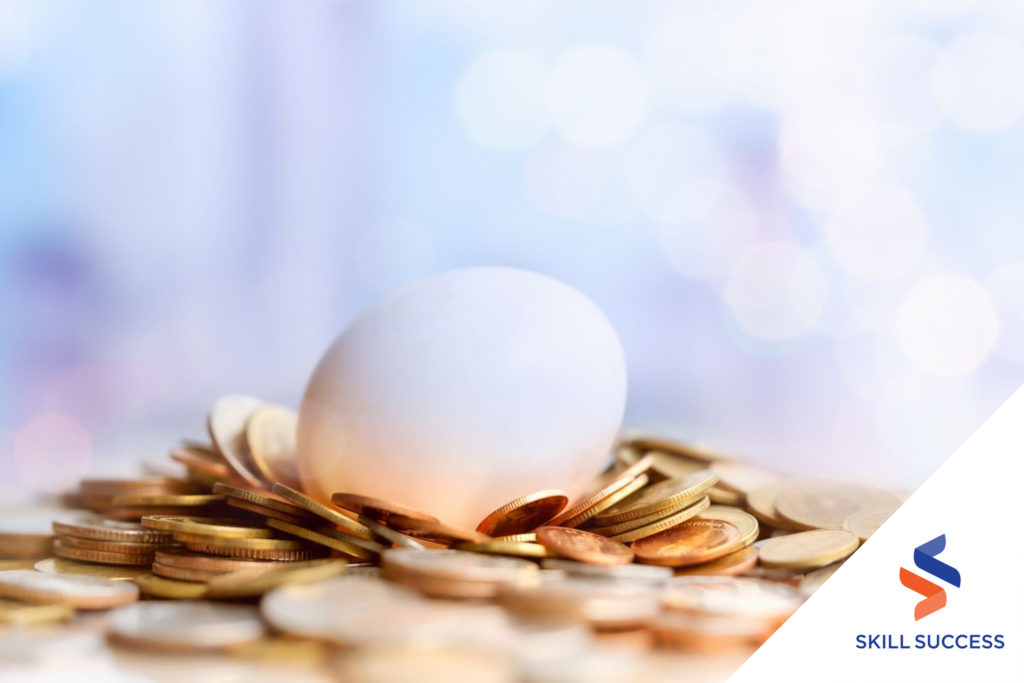 a-white-egg-on-gold-coins-financial-advisor