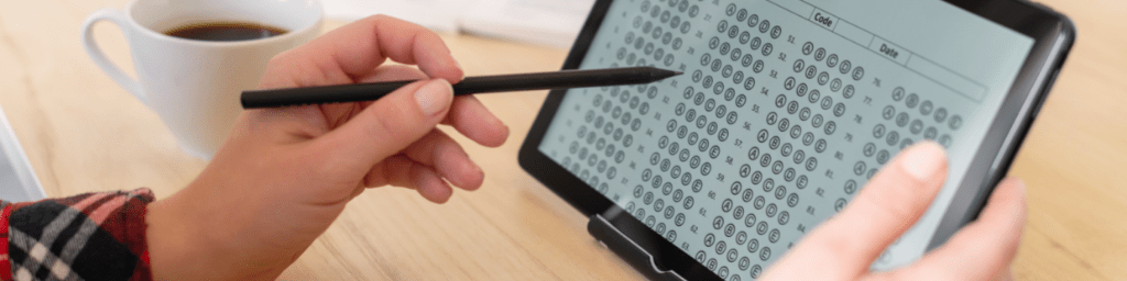 online-assessment-test-woman-testing-exercise-examination-test-on-the-tablet