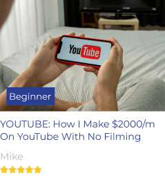YOUTUBE: How I Make $2000 A Month On YouTube With No Filming