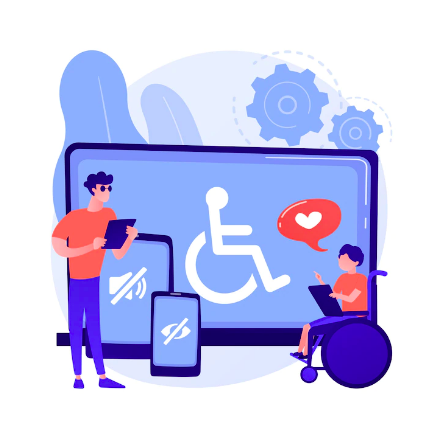 electronic accessibility abstract vector