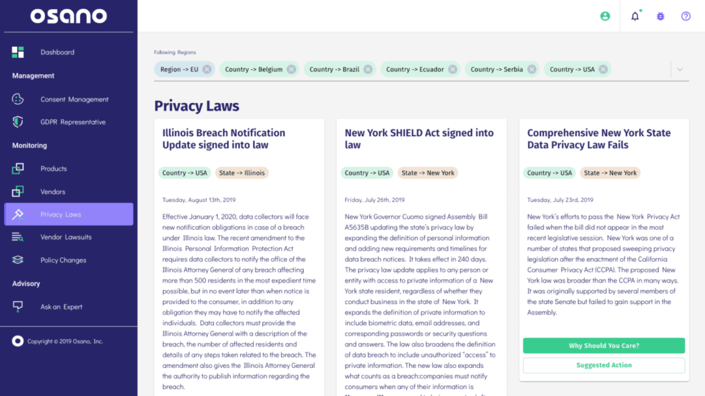 osano consent management platform 2022