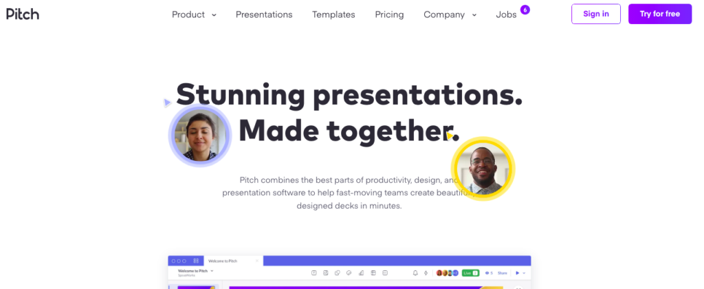 Pitch slideshow maker