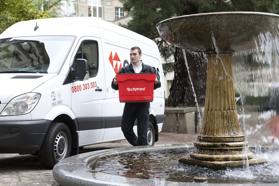 Courier Driver Holding Box