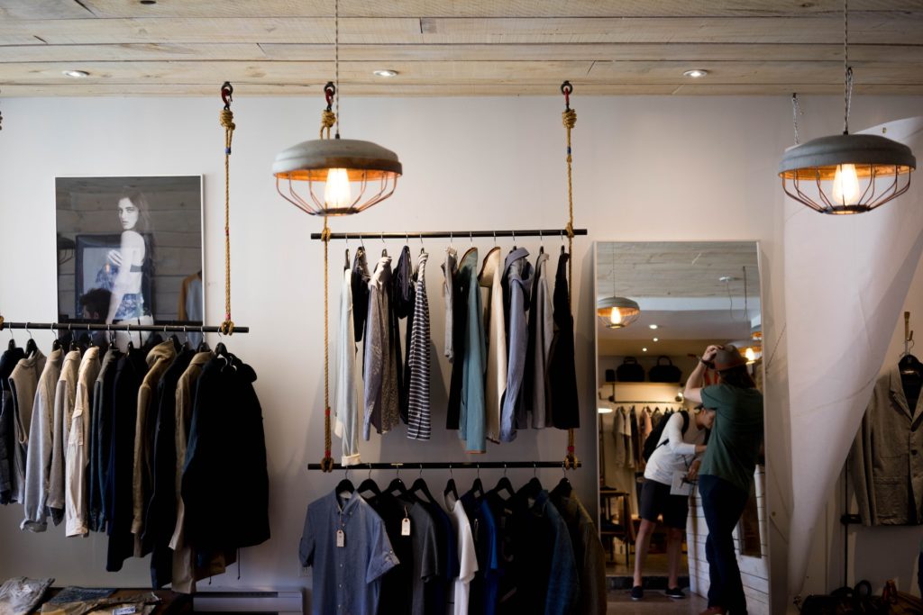 retail store clothes rack