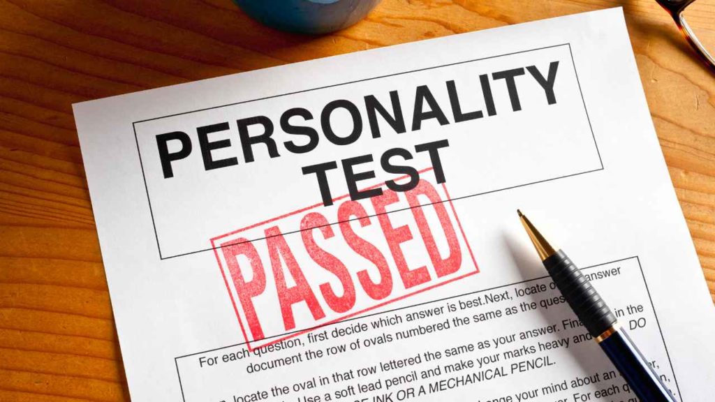 Personality and Assessment Test Red Stamp Mark Passed