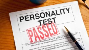 Personality and Assessment Test Red Stamp Mark Passed