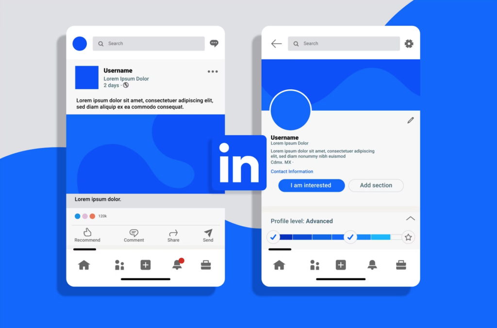 linkedin profile mockups for career advancement