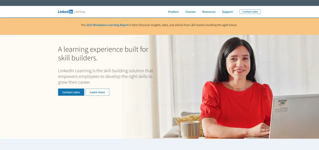 Screenshot of LinkedIn Learning Home Page