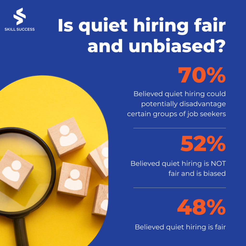 Is quiet hiring fair and unbiased. Here's a survey result.