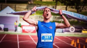 Marathon Runner Winning Champion in Race