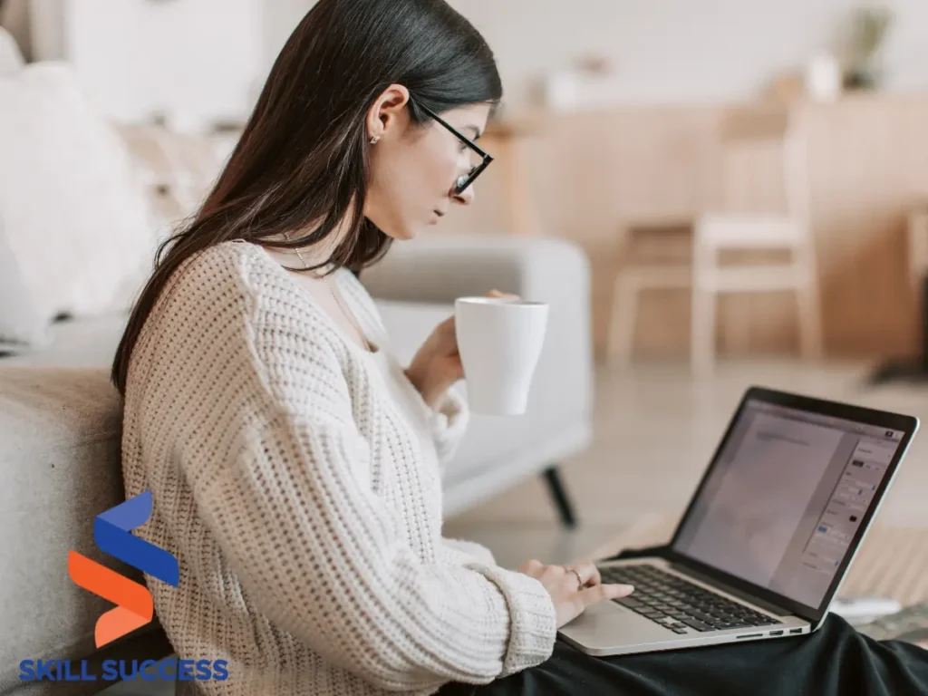 a woman who is using chatgpt on her laptop