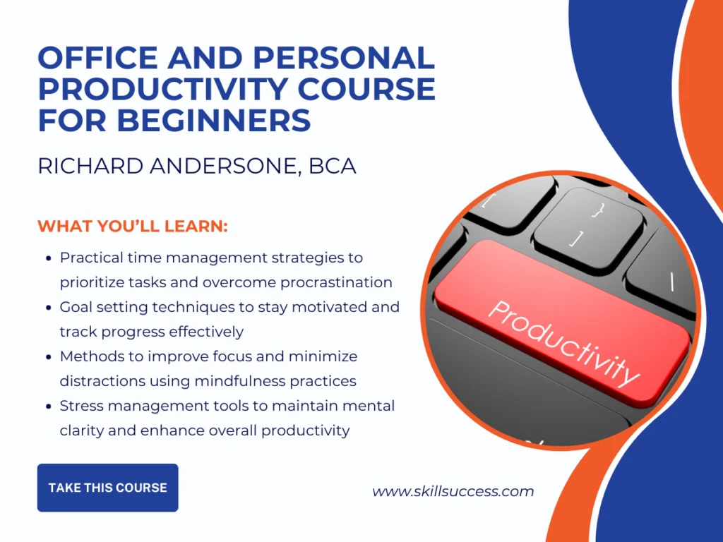 productivity course by Richard Andersone banner