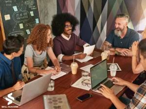 an image of a team learning collaboratively