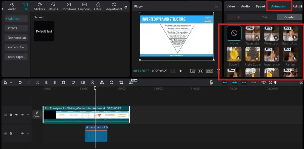 CapCut screenshot showing how to use drawing tools