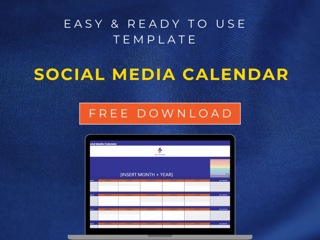 social media calendar banner