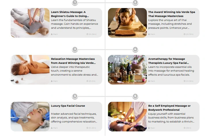 Screenshot of the Learning Path "Massage TherapEase"