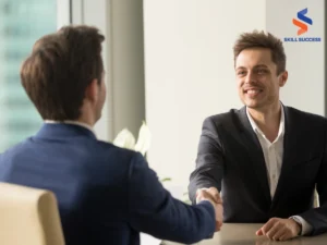 a man successfully got a job after an interview