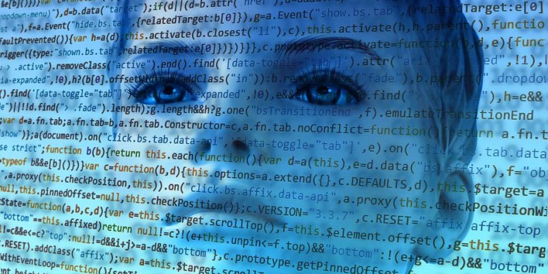woman and artificial intelligence codes