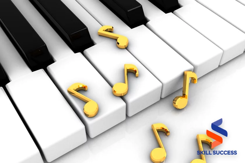 piano keys and notes