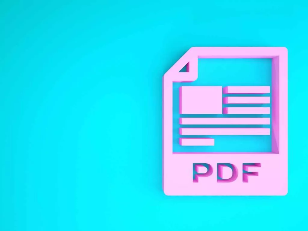 PDF File Icon Blue Background