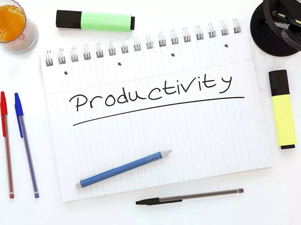 Productivity Tips For Entrepreneurs Handwritten on Notepad