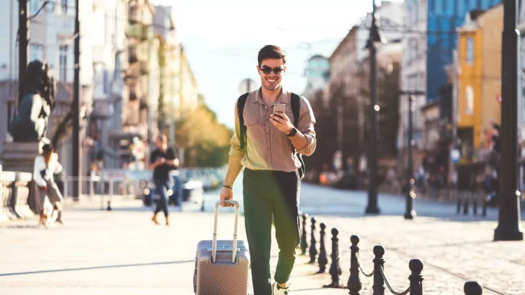 benefits of solo travel man alone in european street